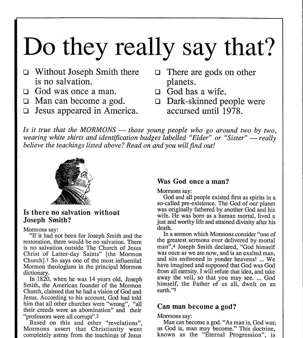 Why Mormonism is not Christian